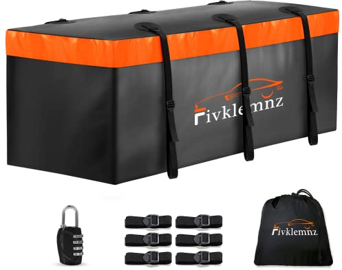 Bolsa de transporte de carga de montaje de enganche, 20 pies cúbicos, 100% impermeable, bolsa de equipaje (59 pulgadas, 24 pulgadas, 24 pulgadas) con 6 correas reforzadas + 1 cerradura de combinación,