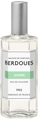 BERDOUES 1902 Eau de Cologne Jasmin, Fraîche et vivifiante, Made in France, Sans colorant Parfum femme et homme, vaporisateur 125ml