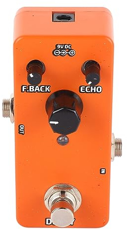 Effecteur Monobloc pour Guitare électrique – Effecteur de Guitare en Métal avec Plage de Fréquences Manuelle et Réglable – Mini Pédale de Simulation D'amplificateur de (Délai