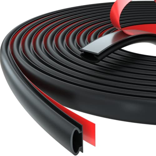 Joint Porte Fenêtre Isolant Froid et Phonique,Joint De Porte D'entrée Caoutchouc Autocollant,Boudin PVC Cadre Porte,Joint D'étanchéIté Fenetre Isolation,Weather Stripping Door Seal(10M,D-Noir)