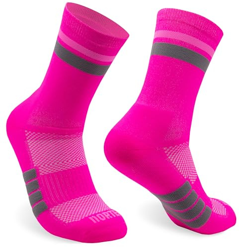 NORTEI Chaussettes Course et Running Rembourrées, Antidérapantes. Chaussettes de Sport sans Frottements pour Hommes et Femmes