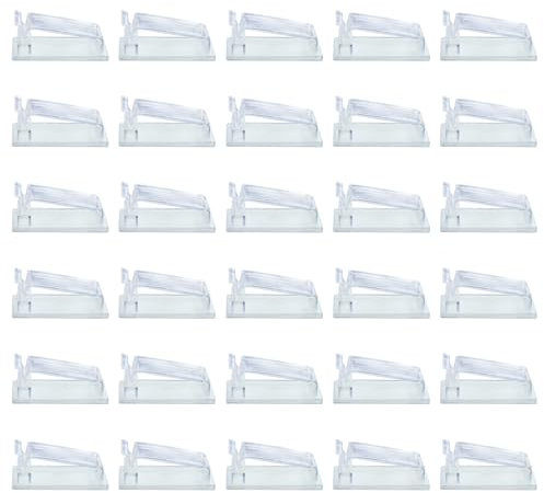 30 Pièces Clips Câbles Adhésifs, Attache Câble Autocollante pour Organisation Fils, Fixation Câble Électrique, Cable Management Bureau, Organisateur Câble pour PC, TV, Bureau, Maison