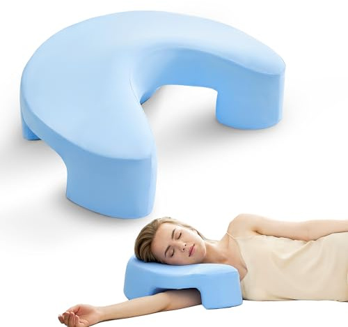 Cuscino ergonomico per chi dorme sul fianco con giromanica – Cuscino ortopedico per cervicale in memory foam per collo e spalle – Cuscino per dormire sul fianco, schiena e pancia – Rivestimento