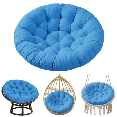 Papasan Cushion Circle Ersättningssittunderlägg för Rottingmöbler | Vattenavvisande, kraftig ramskyddskudde, perfekt för solrumsoaser och inomhusläshörnor