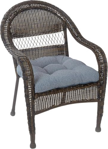 Klear Vu Saturn Non-Slip Seat Cushion, Assembled in The USA, Button-Tufted Pillow for Dining, Office, or Rocking Chair, Durable Fabric Cover, 18 x 20 x 3, Set of 1, Wedge Blue