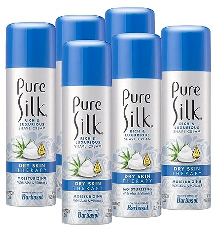 Pure Silk Dry Skin Treatment Spa Therapy Shave Cream for Women, 7.25 Oz, Pack Of 6
