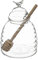 5five - vasetto di Honey da 400 ml con cucchiaio