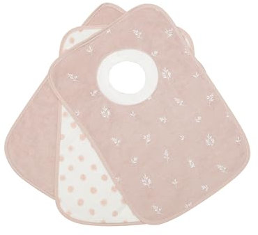 Kindsgard Schlupflätzchen 3er-Pack „happaklat“ – Zweige Rosa – 75% Bio-Baumwolle – weich, saugfähig & waschbar – ideal für Babys & Kleinkinder – einfach über den Kopf ziehen