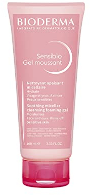 Bioderma Sensibio Micellar Cleansing and Makeup Removing Foaming Gel for Sensitive Skin - 3.3 FL.OZ.