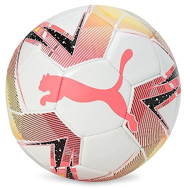 PUMA Futsal 3 MS Calcio 3 White Sunset Glow Sun Stream Pink Orange