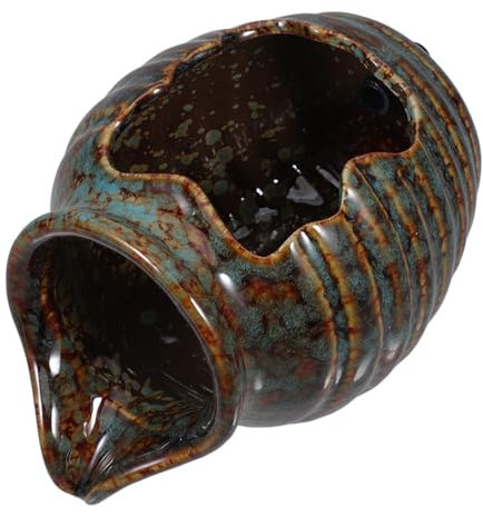 CIYODO Fuente De Cascada De Tarro De Cerámica para Jardín Y Patio con Agua Circulante Y Filtrado Ecológico Decoración Interior Y Exterior