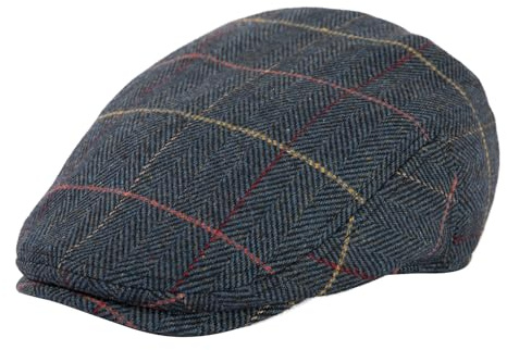TOP-EX L/XL/XXL/XXXL Gorra plana de mezcla de lana para hombres, gorra de pico de tweed, gorra de estilo Newsboy, gorra Baker Boy para golf y pesca, gorras Gatsby de pico de pato, L