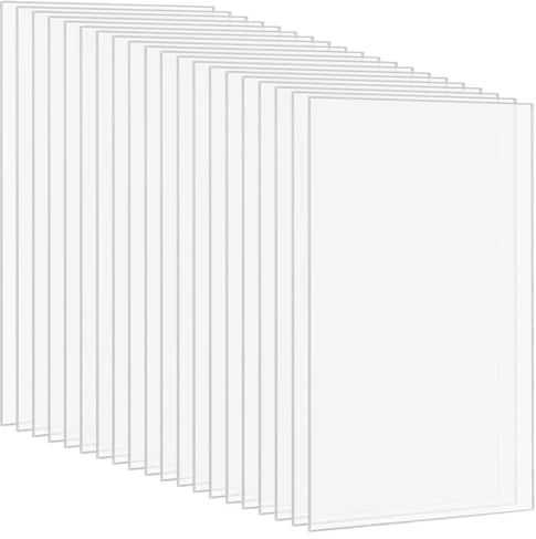 HONYUET 20 Pack A6 Small Clear Acrylic Sheets, 150 x 100 x 2mm Transparent Plastic Board Panel for Picture Frames, DIY Crafts