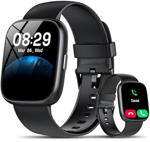 Smart Watch with Alexa Built-in, 1.83 HD Touchscreen Fitness Tracker with Bluetooth Calling, Fitness Watch with Heart Rate/Sleep Monitor, 120+ Sports Modes, IP68 Waterproof Smartwatch for Android iOS