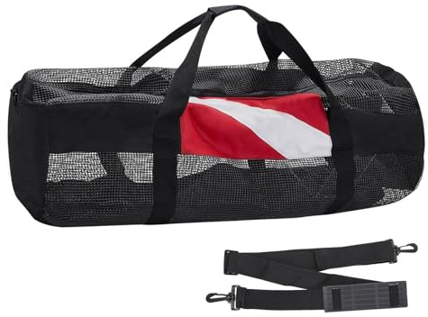 Borsa Per Attrezzatura Subacquea - Borsa Con Cerniera Maglia Extra Spessa, Stoccaggio Di Attrezzature Pieghevole In Nylon 600 D Per Immersioni | Borsa Da Spiaggia Ad Asciugatura Rapida Per Sport