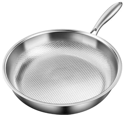 bergxperten Lurosa ANTIHAFT TITAN PFANNE 26 cm Hybrid Edelstahl Profi Induktions - Bratpfanne mit Titan - Keramik - Wabenstruktur Antihaftbeschichtung, PFOA - frei