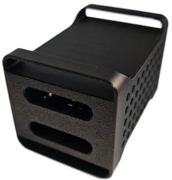 3D-Stampato Caso di immagazzinaggio per Samsung T9 SSD Holder Desktop Organizer Box con Slide - Out Copertura di raffreddamento prese d'aria e tipo-C Cavo Slot per T9 Solid State Drive (Two slots)