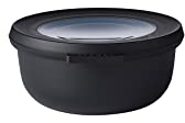 Mepal - Multi Bowl Cirqula Round - Vorratsdose mit Deckel - Geeignet als Luftdichte Aufbewahrungsbox für den Kühlschrank, Mikrowellengeschirr & als Frischhaltedosen - 350 ml - Nordic Black
