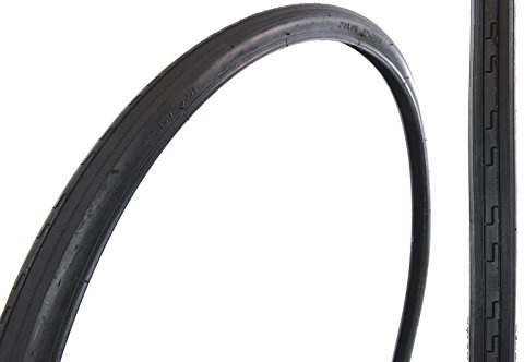 PAIR 60's 70's 80's RACING BIKE TYRES 27x 1 1/4 (32-630) SEMI SLICK TREAD BLACK