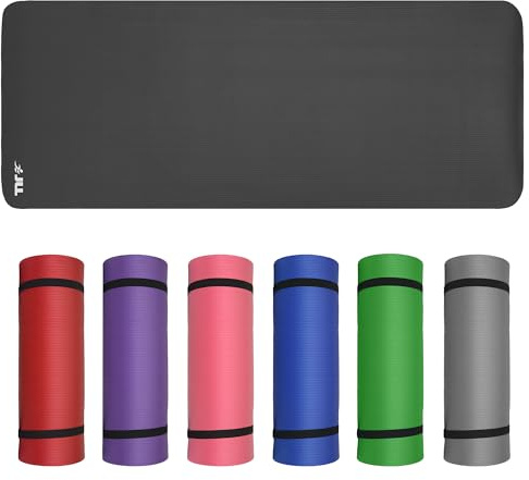 JLL Yoga Mat Multi-Size Extra Thick Exercise Mats Foam Pilates Mat for Home | 6mm/10mm, Multiple Colors, Non-Slip Texture,Tear-Resistant & Lightweight, Versatile, Floor Workouts, Fitness Mat