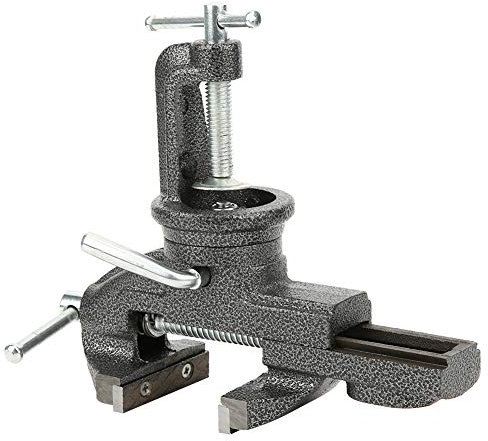 Table Vice 80mm Workshop Bench Vice Clamp with 360° Rotating Clamp Head for Tool Material Clamping Fixing, Rotatable Engineer Table Bench Vice Clamp, Cast Iron