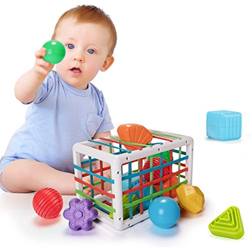 LZDMY Baby Toys 6 to 12 Months, Babies Sensory Sorting Toy Activity Cube