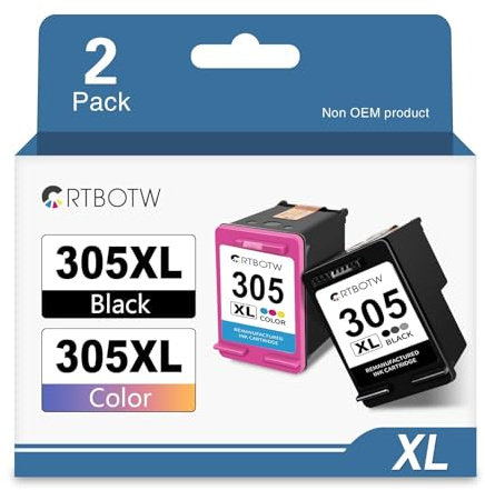CRTBOTW Remanufactured 305XL 305XL HP 305 XL Tintenpatrone Combo Pack für HP 305 Tintenpatronen für DeskJet 2710 2720 DeskJet Plus 4100 4130 Envy 6010 6030 Envy Pro 6420 6430 (Schwarz & Farbe)