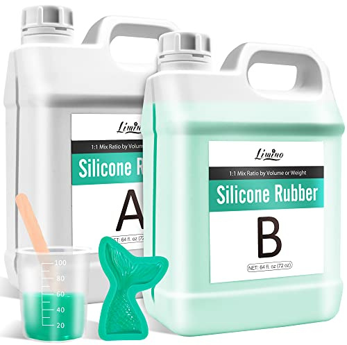 Flüssiges Silikon Kautschuk - 3.8L/4.2kg 15A Silikon Formen Herstellen Kit für Silikonformen Herstellung - 1: 1 Verhältnis Teal Abformsilikon für DIY Harzformen, Kerzenform, Seifenform, Gießen,Basteln