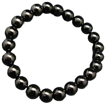 LKBEADS Natural Elite Noble Shungite 8 mm rondell slät 7 tum halvprecious ädelstenar strandarmband för män kvinnor helande kristall stretch strandarmband unisex, Free, Ädelsten, elite noble shungite