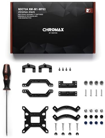 Noctua NM-M1-MP83 chromax.Black, CPU Cooler Mounting-Kit for AMD AM5/AM4 and Intel LGA1700/LGA1200 (Black)