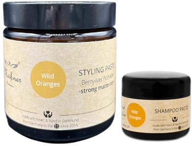 Meißner Tremonia - 100g Haarwachs Wild Oranges - Haarwachs Männer für ultra starken Halt - veganes Haarwachs Matt mit Beerenwachs, Carnaubawachs und Kieselerde - Haargel Herren für Hairstyling