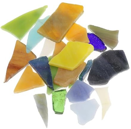 Tesselles mosaique 200g Pièces en verre irrégulier assorties Tile mosaïque Tessera for artisanat d'art en verre Mosaique verre