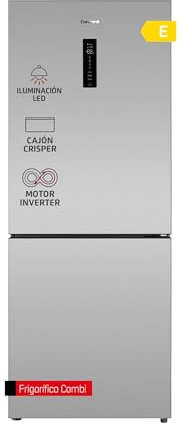 Corberó - Frigorífico Combi | CCT1857024NFXINV | No Frost | Inverter | 417 L | 185x70cm | Display Puerta | Cajón Crisper | Purificador | Luz LED | Inox