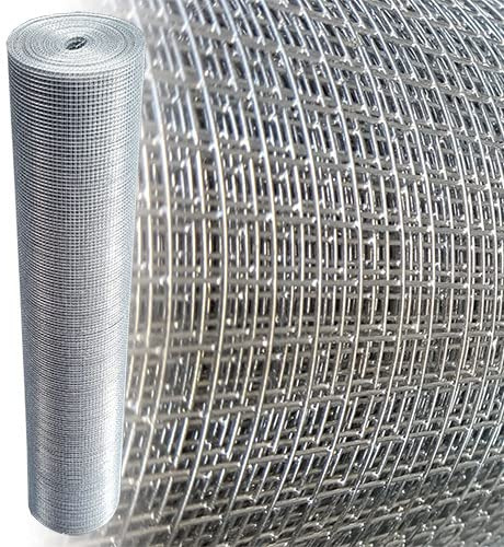 Garmix Filo per voliera zincato, 6 x 6 mm, 25 m, 100 cm, 0,65 mm