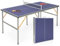 GYMAX Faltbarer Tischtennisplatte inkl. Netz, 2 Schläger & 3 Bällen, Indoor Tischtennistisch 180 x 90 cm, Tischtennis Set für innen & außen, Blau