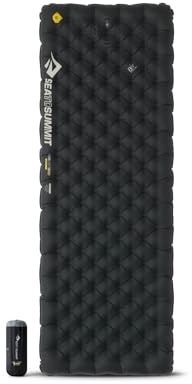 SEA TO SUMMIT - Ether Light XR Pro Insulated Air Sleeping Mat Rectangular Regular Wide- ThermalCore Insulation -XPRESS Valve - Sack & Pillow Lock - Ultra Compact - 4 Season - Backpacking - Black -720g