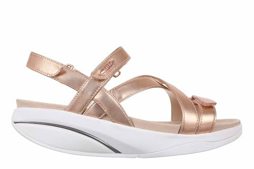 MBT KIBURI Damen-Sandaletten aus Schafsleder. Leichte und bequeme Schuhe für Frühling und Sommer. Physiologische Schuhe für Komfort und Stabilität. Elegante Sandalen im modernen Stil. Farbe: Rosa