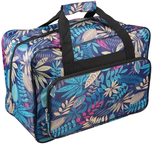 TNTGMG - Bolso para máquinas de coser, bolsa de transporte con asas y múltiples compartimentos de almacenamiento, 46×23×32 cm, organizador de accesorios de costura o herramienta de costura de tela