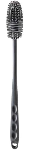 Long Bottle Brush,Silicone Bottle Cleaning Brush,Extra Long Baby bottle Brushs,Perfect for Baby bottles, Hydro Flask, Sports bottle, Vase, Glassware, Smaller Diameter Bottles Openings.(Grey)