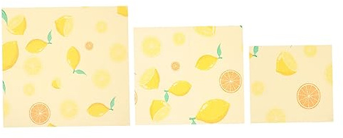 WRITWAA 3pezzi Cera D'api Naturale Ecologica e Sostenibile Pellicola Alimentare in Cera D'api Panno per Conservare Pane Formaggio Frutta Verdura Snack e Dolci Riutilizzabile