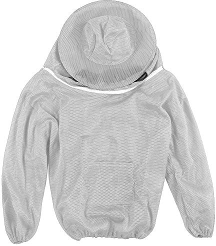 Beekeeping Tools Professional Beekeeping Protective Jacket Beekeeper Veil Suit Smock (Silver)