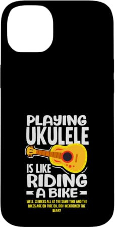 Jouer du ukulélé, C'est comme Faire du vélo Musicien drôle Coque pour iPhone 14 Plus