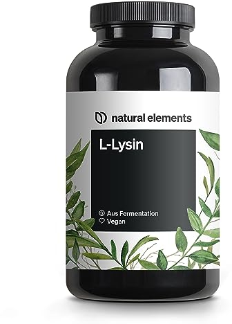 L-Lysin – 365 Kapseln – 800mg pures L Lysin aus 1000mg L-Lysin HCl/Tag – Aus pflanzlicher Fermentation – ohne Gentechnik – vegan, optimal dosiert, ohne unnötige Zusätze