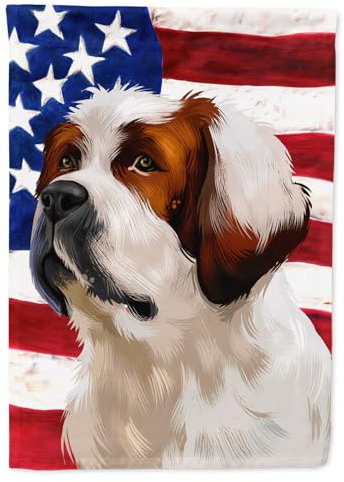 Caroline's Treasures CK6393GF Alpine Mastiff Bandiera Americana Bandiera da Giardino Cassetta delle Poste Bandiera Decorativa Cortile Bandiera Bandiera Esterna Patio Opere D'arte Cortile Aiuole Fiori,