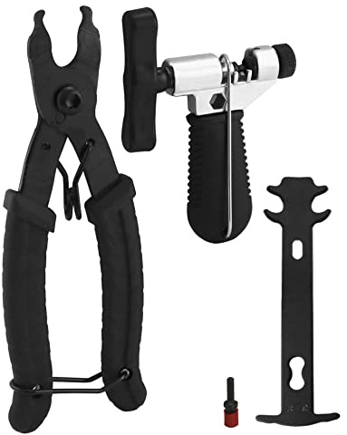 QWORK® Universal Bicycle Chain Tool, Bicycle Chain Repair Tool for 6/7/8/9/10 Speed, Bicycle Chain Pliers + Chain Rivet Breaker Separator Tool + Checker Repair Tool Set