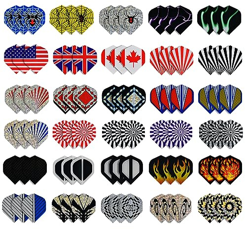 LinkVisions Standard Dart Flights Durable Replacement Dart Accessories Perfect Flights Equipment Supplies for Dart Games 60pcs