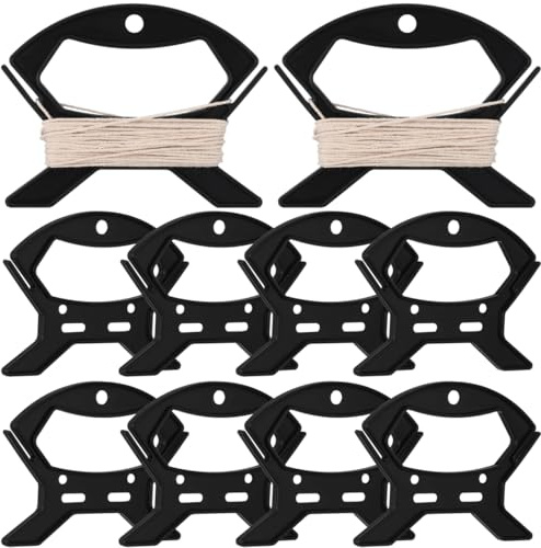 Garneck 10pcs Rope Winder: Cord Cable Organizer for Extension Cord Storage Rope Line Winder for Fishing Camping Outdoor Tools Portable Reusable String Wrap Black