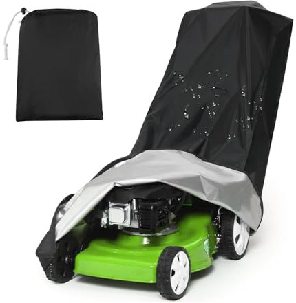 Housse de Protection Imperméable pour Tondeuse à Gazon - Tissu Polyester 210D, Robuste pour Toutes Saisons Extérieur/Intérieur (195 x 66 x 112 cm)