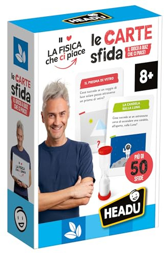 HEADU - LA FISICA CHE CI PIACE. Carte Sfida: Il gioco a quiz che ci piace! IT57472 Gioco Educativo Per Bambini dagli 8 anni in su. Made In Italy con Vincenzo Schettini