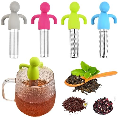 WYFCR 4PCS Lot de à thé, infuseur à thé en vrac, passoire à thé en silicone, passoire à thé en vrac pour thé en vrac ou tisane, filtre à thé en vrac, thé en vrac,Filtre à thé fine hole